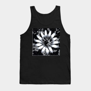 Metallic flower single Tank Top